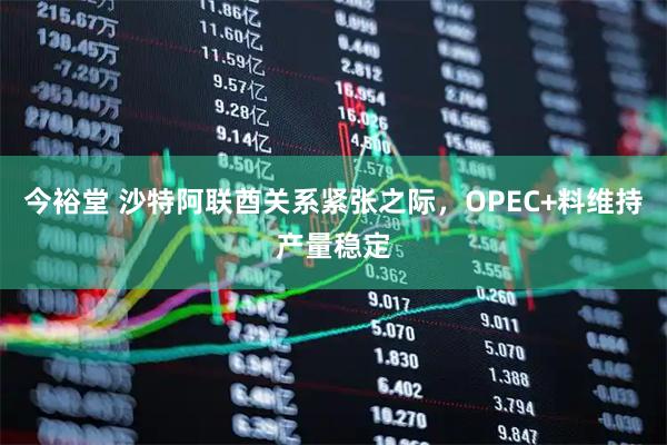 今裕堂 沙特阿联酋关系紧张之际，OPEC+料维持产量稳定